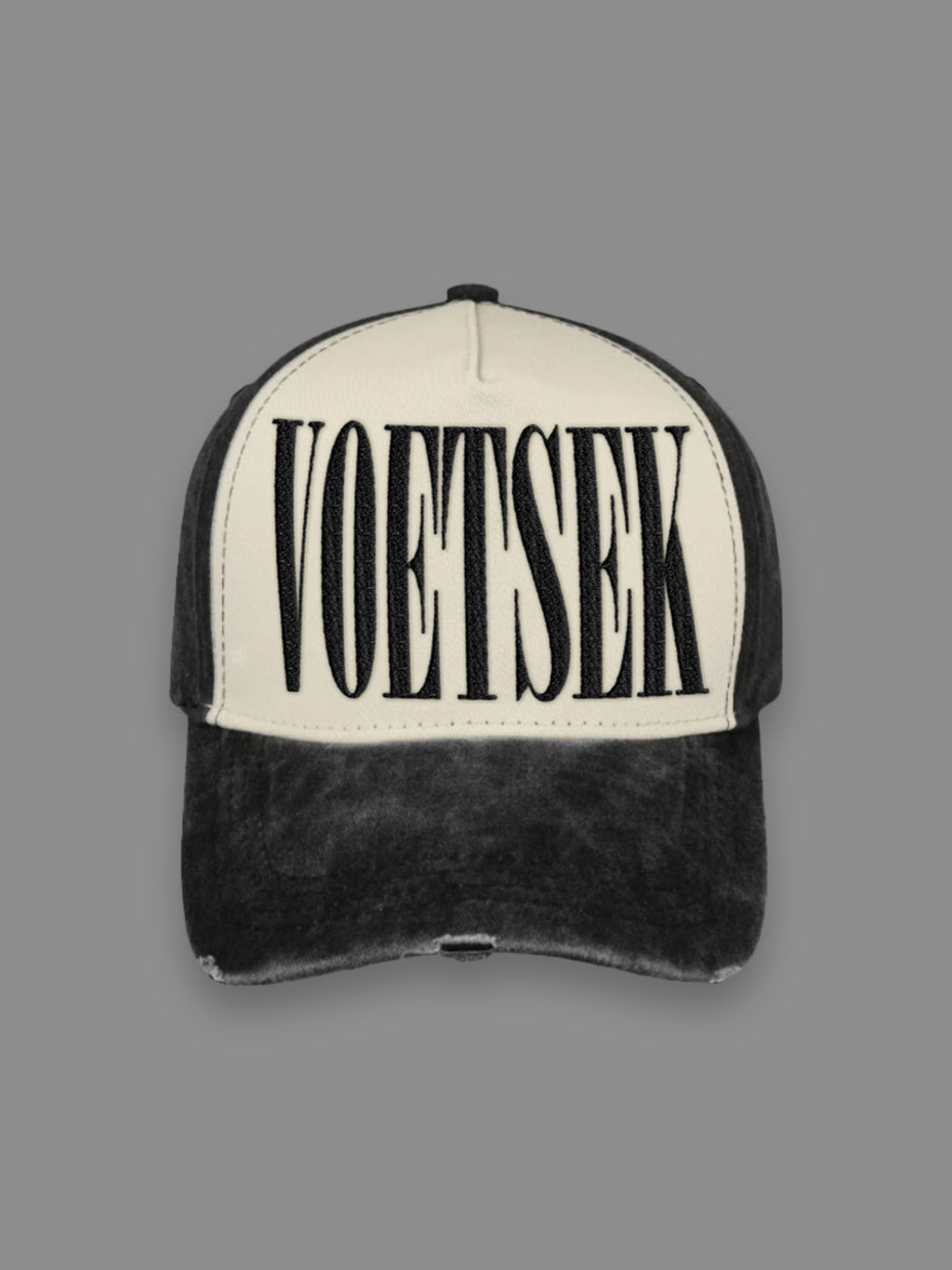 Voetsek Logo One - Washed Trucker Cap (Black)