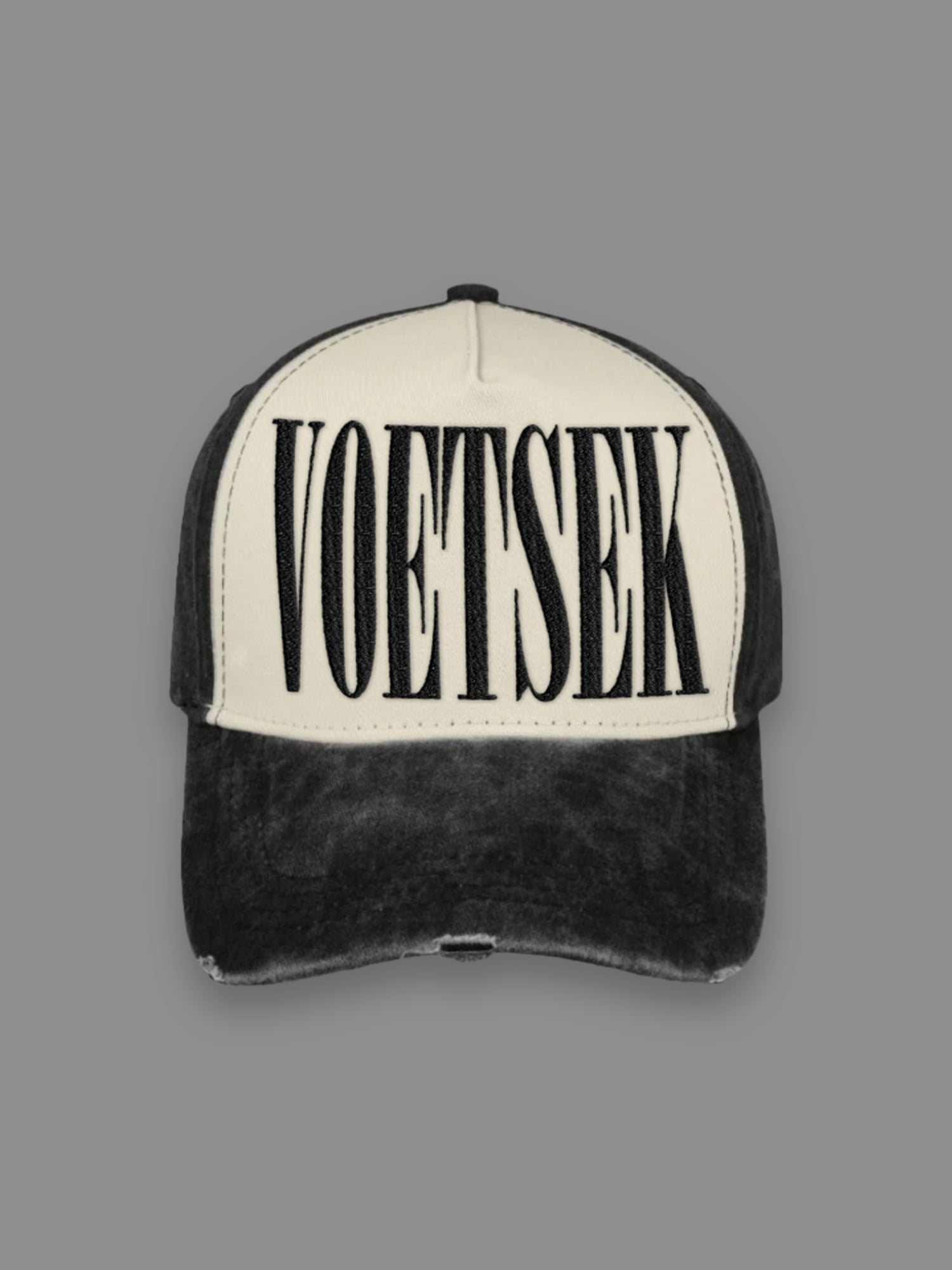 Voetsek Logo One - Washed Trucker Cap (Black)
