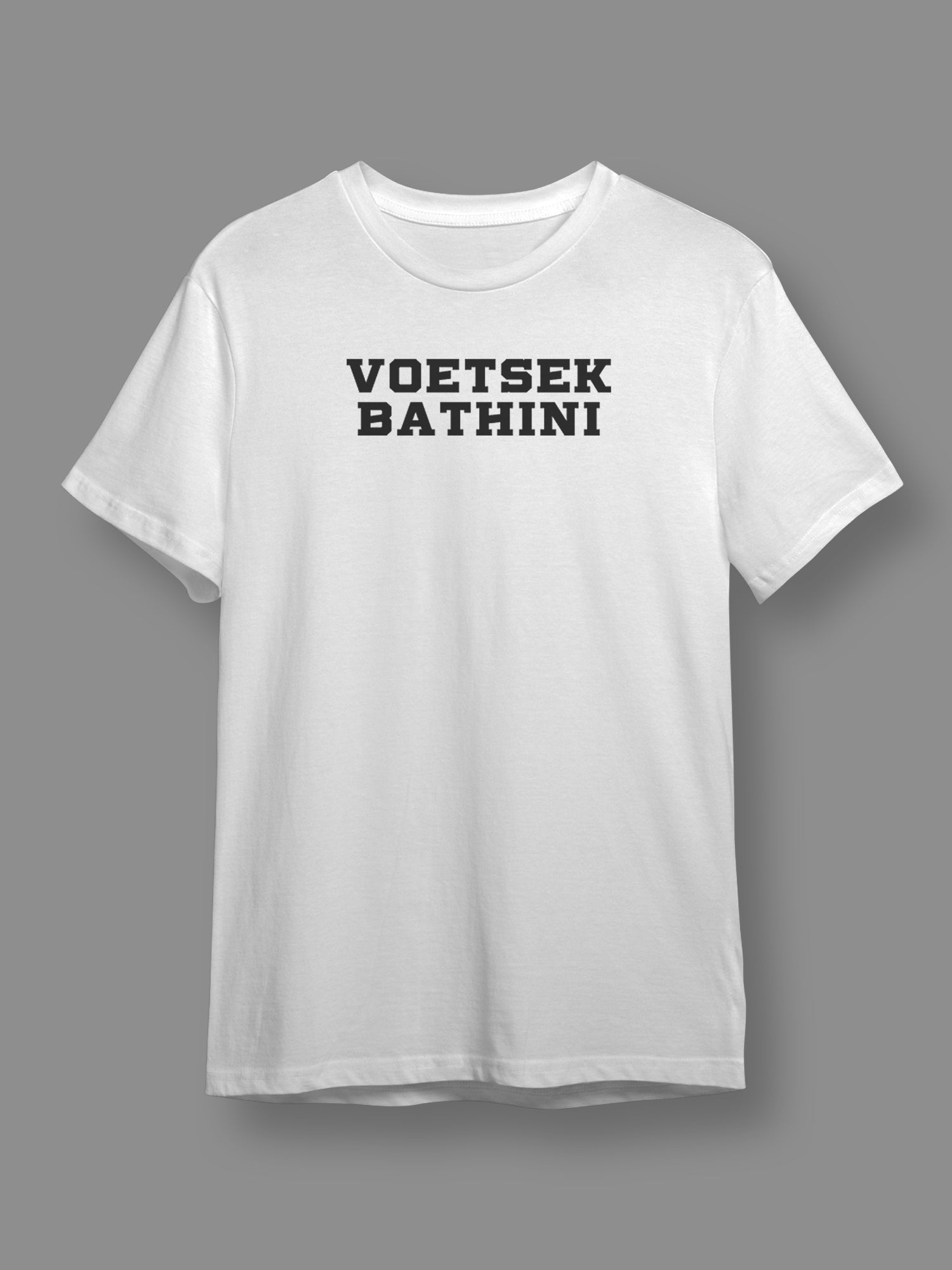 Voetsek Bathini Nun Graphic One - Short Sleeve Crew Neck (White)
