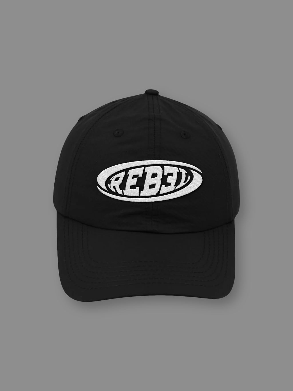 Rebel Logo One - Crushed Nylon 6 Panel (Black)