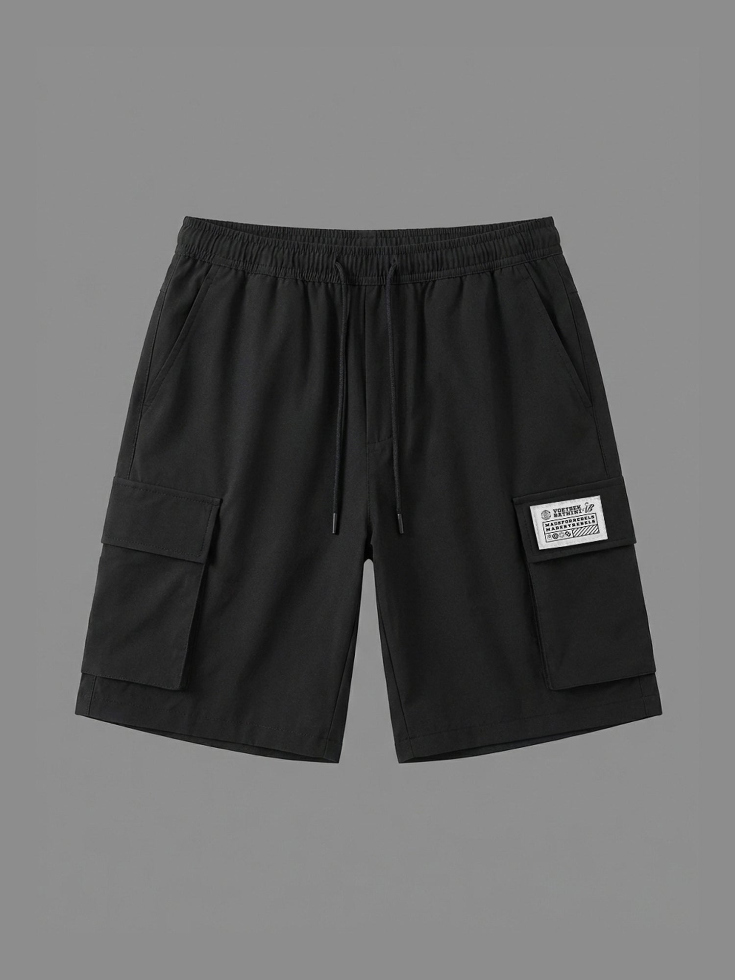 Rebel Logo Three - Cargo Shorts (Black)