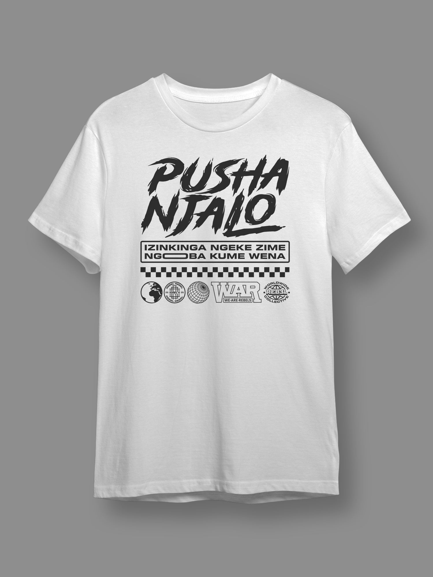 Pusha Njalo - Short Sleeve Crew Neck (White)
