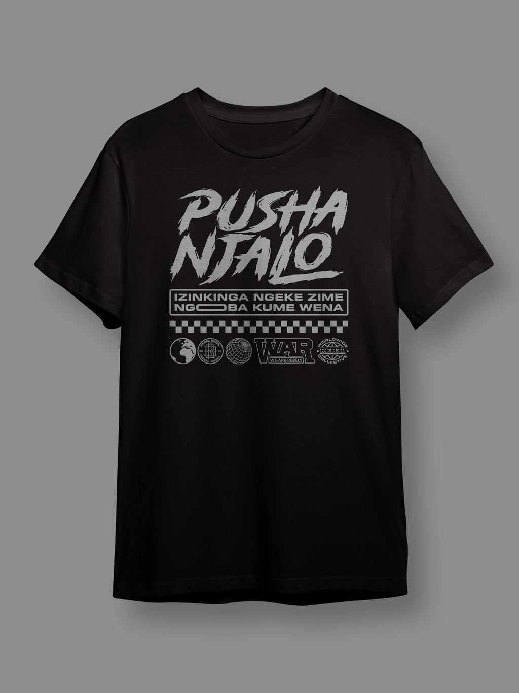 Pusha Njalo - Short Sleeve Crew Neck (Black)