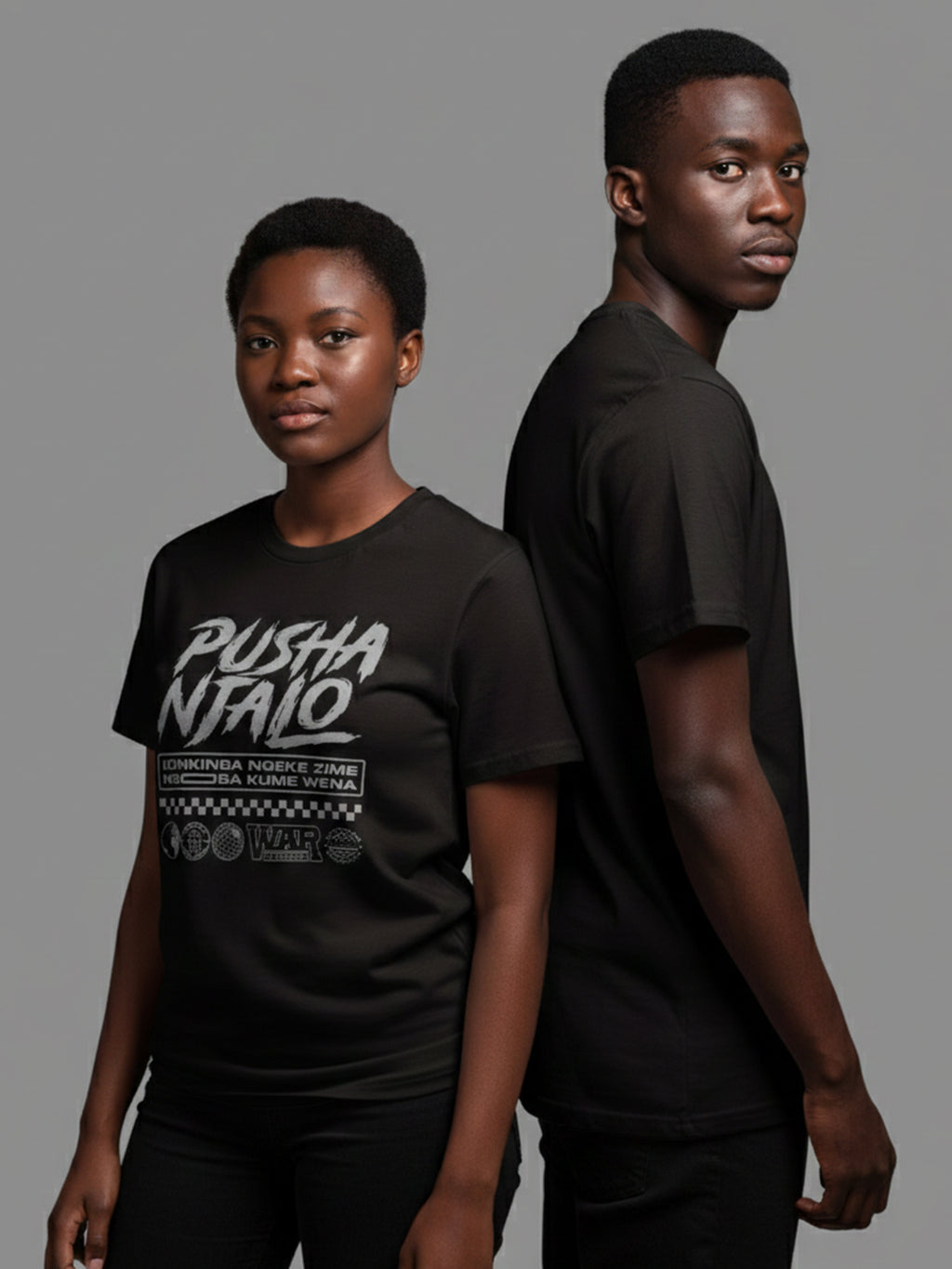 Pusha Njalo - Short Sleeve Crew Neck (Black)