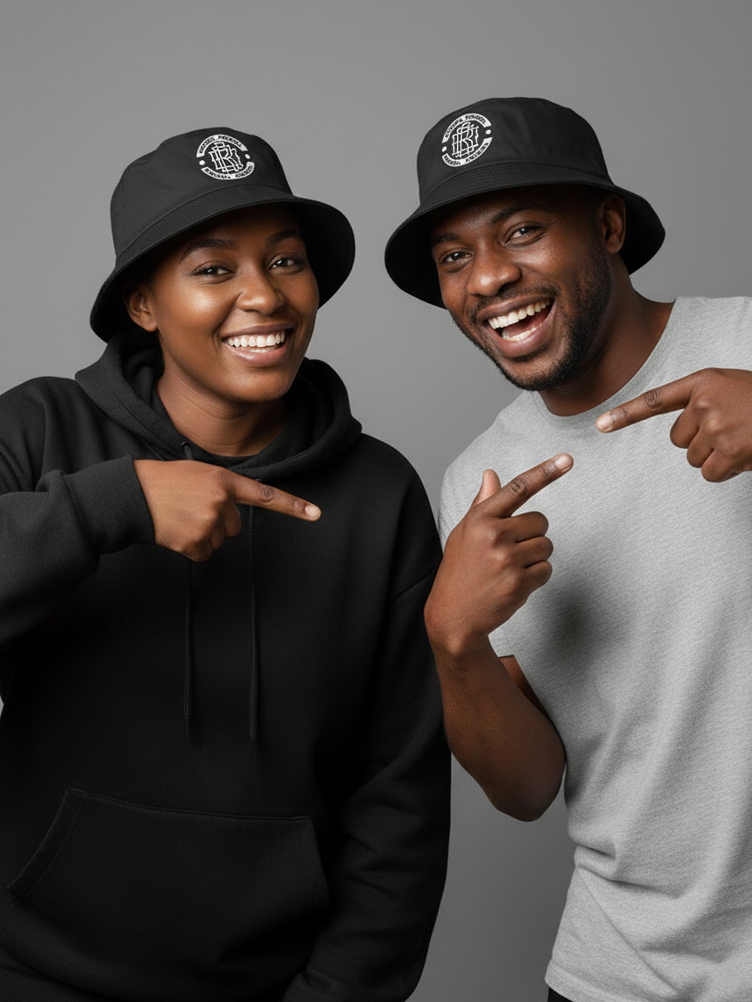 Rebel Logo Two - Bucket Hat (Black)