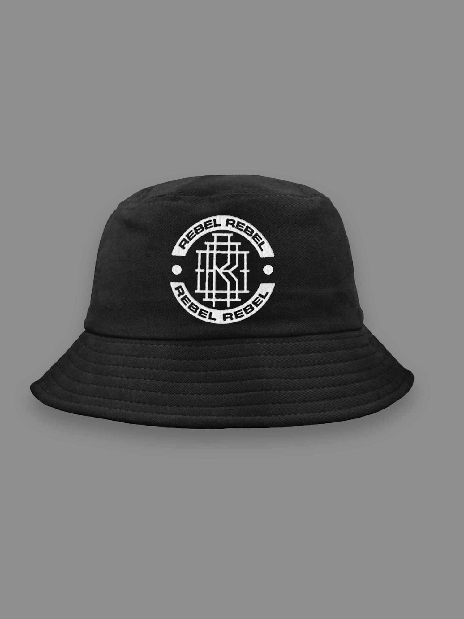 Rebel Logo Two - Bucket Hat (Black)
