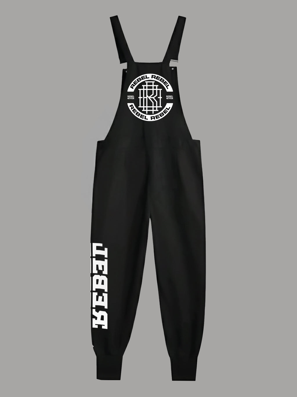 Rebel Logo One - Dungarees (Black)