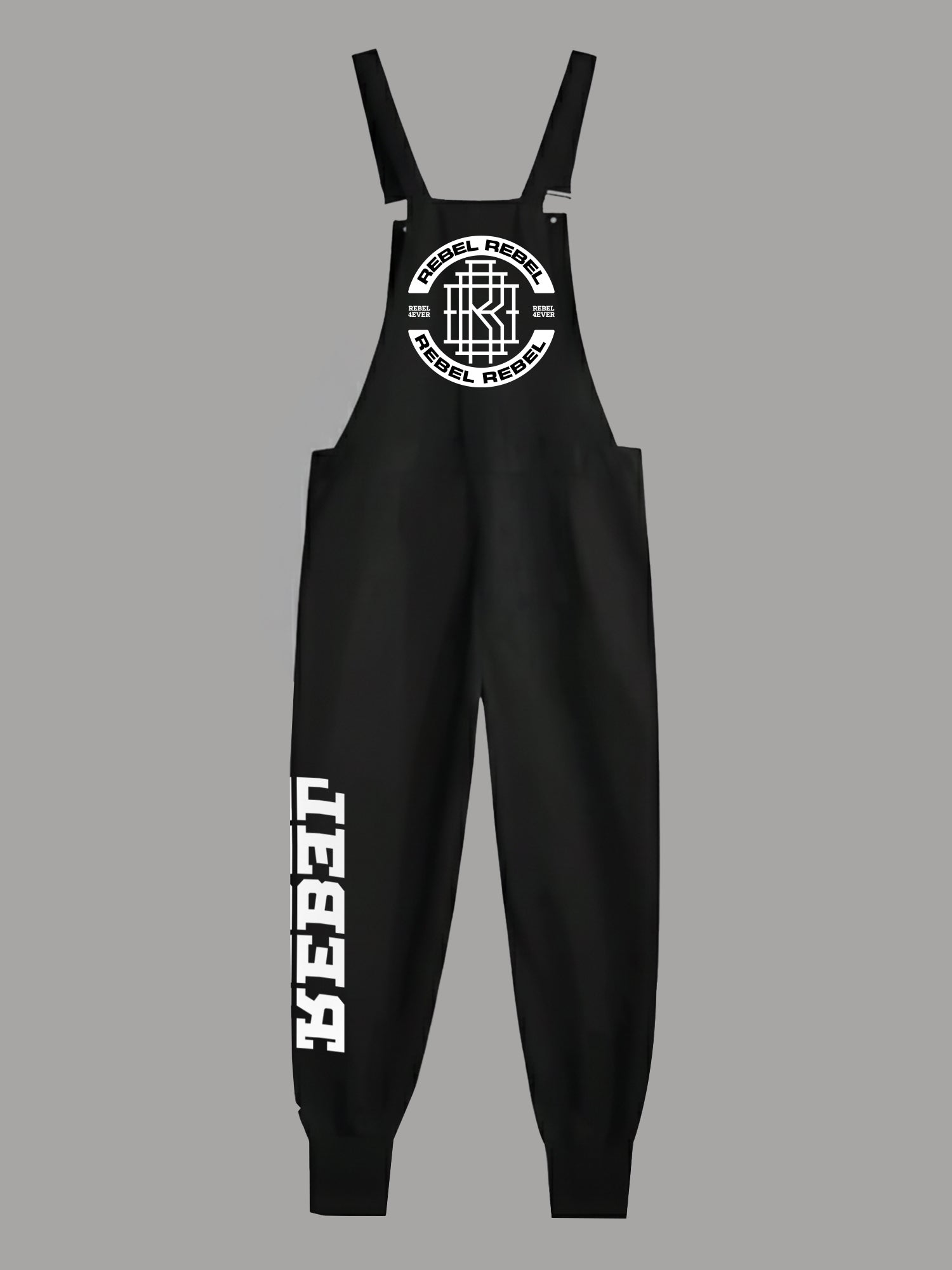 Rebel Logo One - Dungarees (Black)