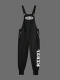 Rebel Logo One - Dungarees (Black)