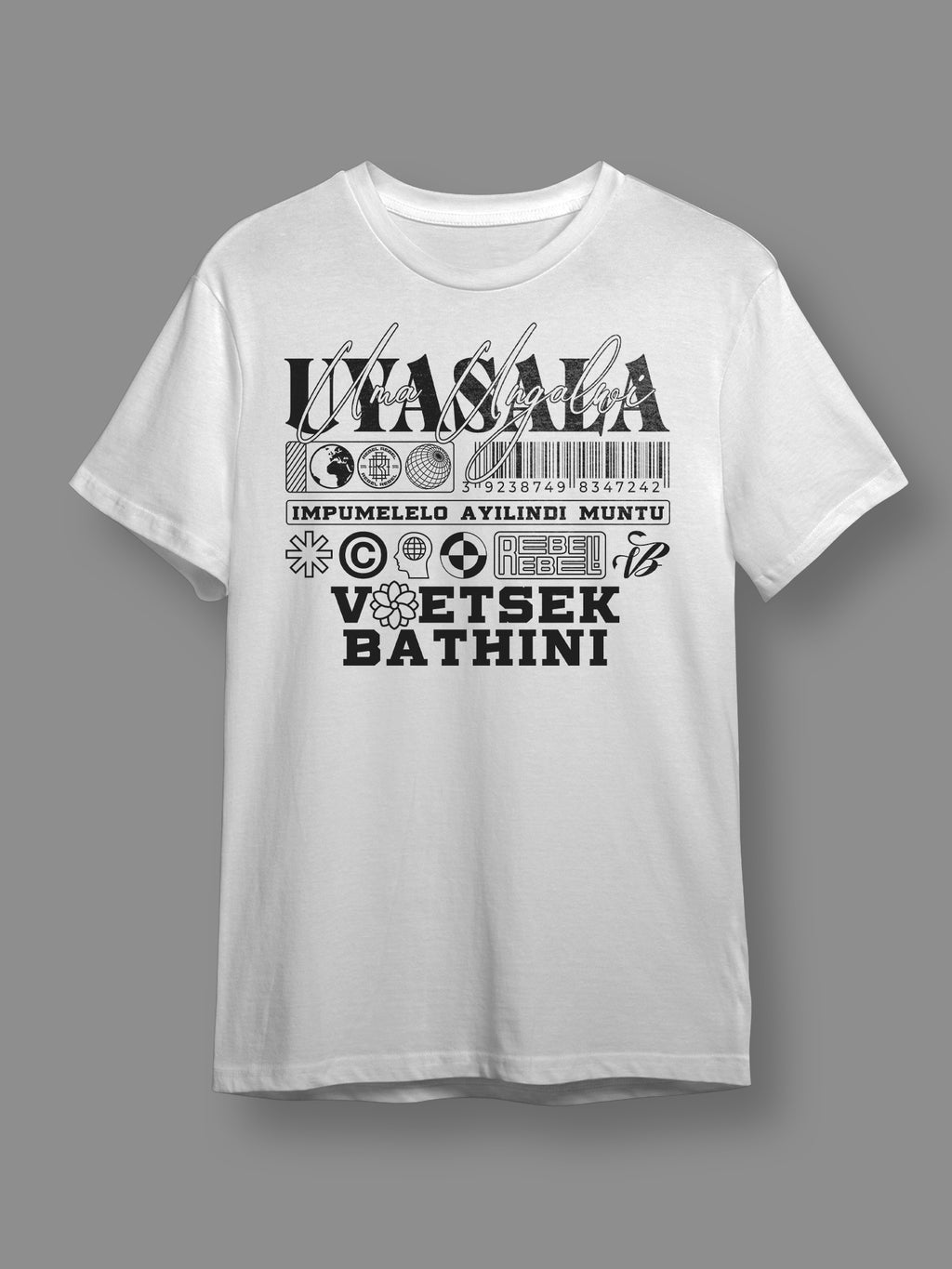 Uyasala Uma Ungalwi - Short Sleeve Crew Neck (White)