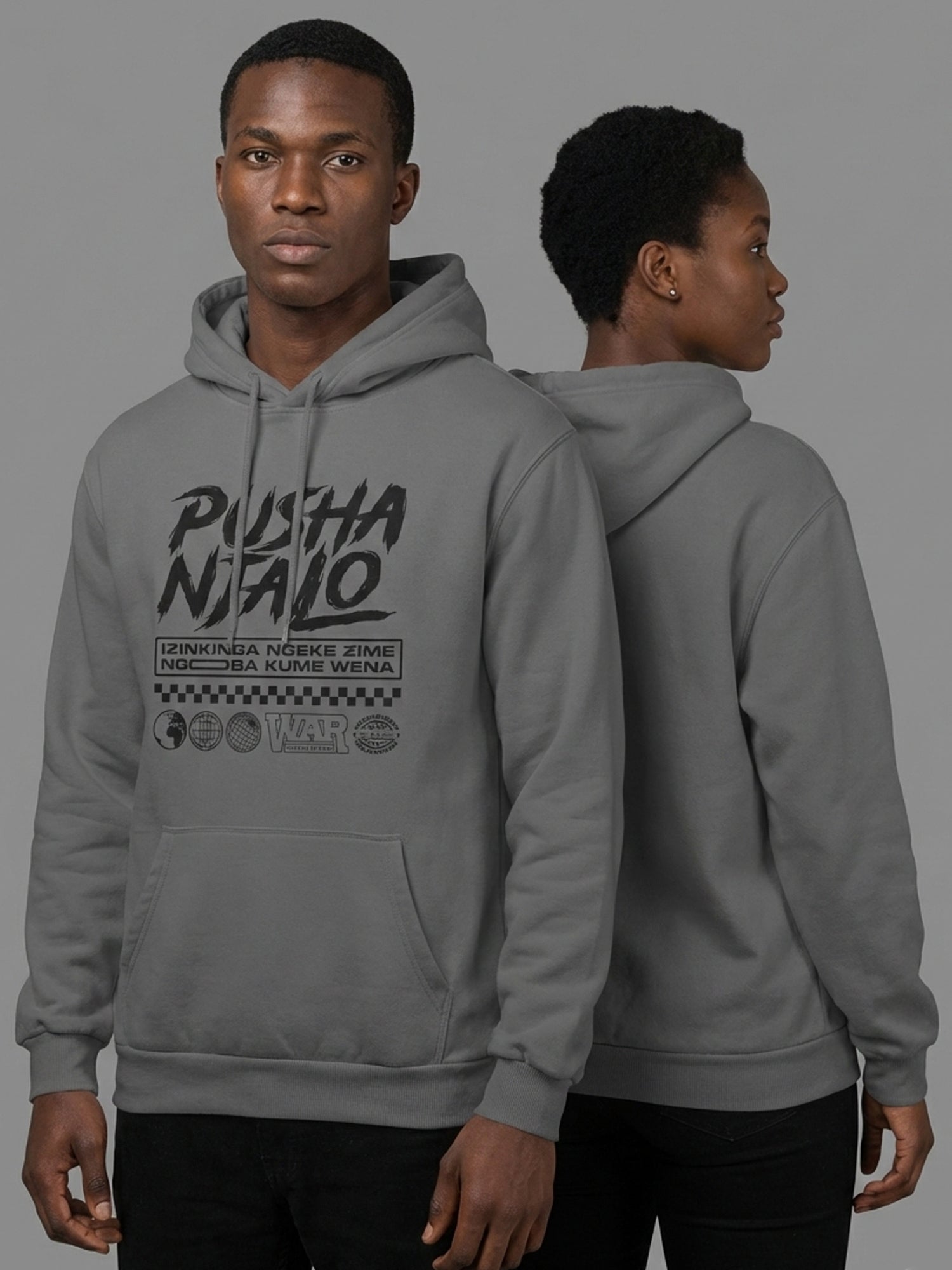 Pusha Njalo - Hoodie (Grey)