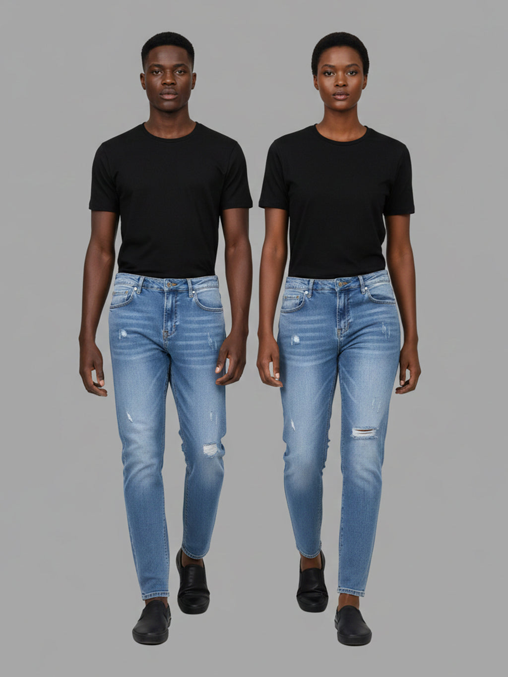 Rebel Logo Three - Denim Jeans (Blue)