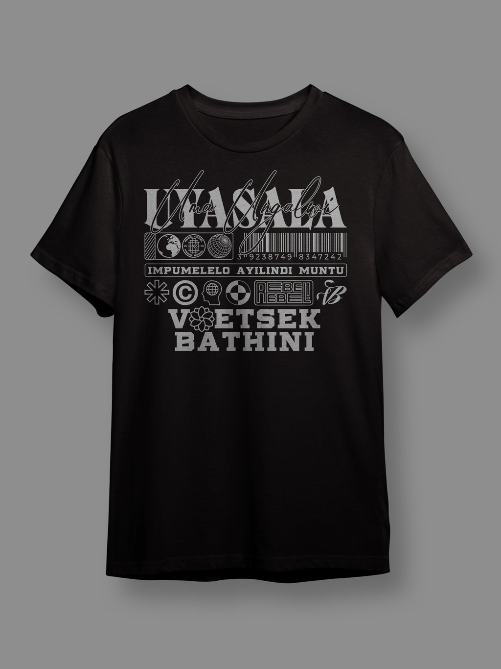 Uyasala Uma Ungalwi - Short Sleeve Crew Neck (Black)